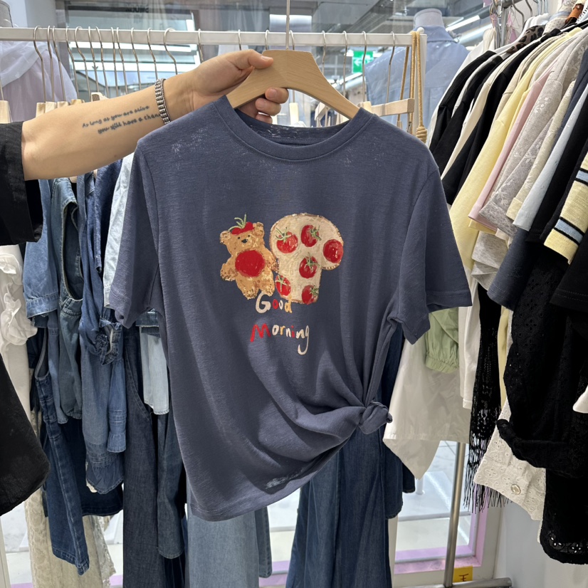 JH.STUDIO-Q韓國直郵女士新品休閑熱賣26春夏人氣推薦T恤JH.STUDIO-QT恤圖色3