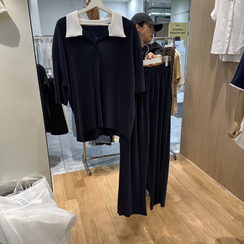 ZIPPER/STEADY韓國直郵女士新品時尚26春夏套裝套裝褶皺ZIPPER/STEADY套裝圖色2