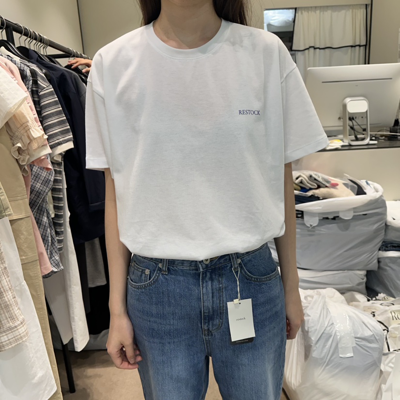 RE STOCK韓國直郵實拍女士新款休閑26夏季推薦26春夏T恤RE STOCKT恤圖色3