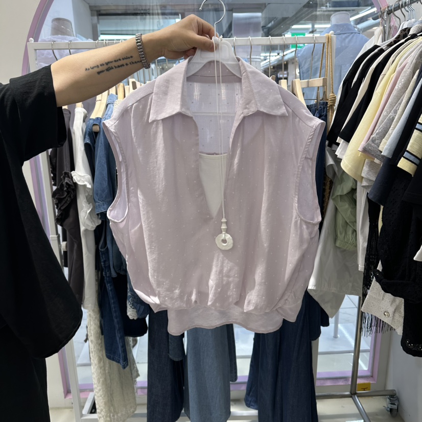 JH.STUDIO-Q韓國直郵女士新款時尚吊帶背心不含項鏈假兩件JH.STUDIO-Q吊帶/背心圖色2