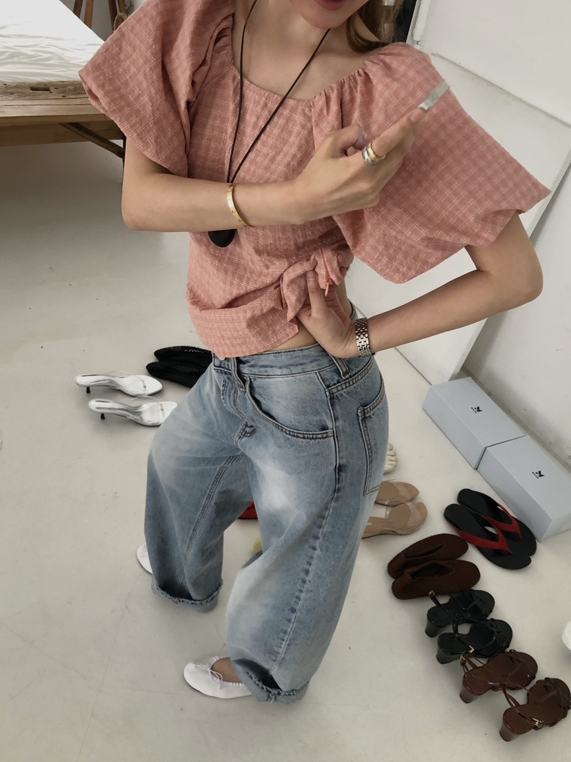 MADE-P韓國直郵女裝新款26春夏26夏季時尚推薦襯衫蕾絲衫MADE-P襯衫/蕾絲衫