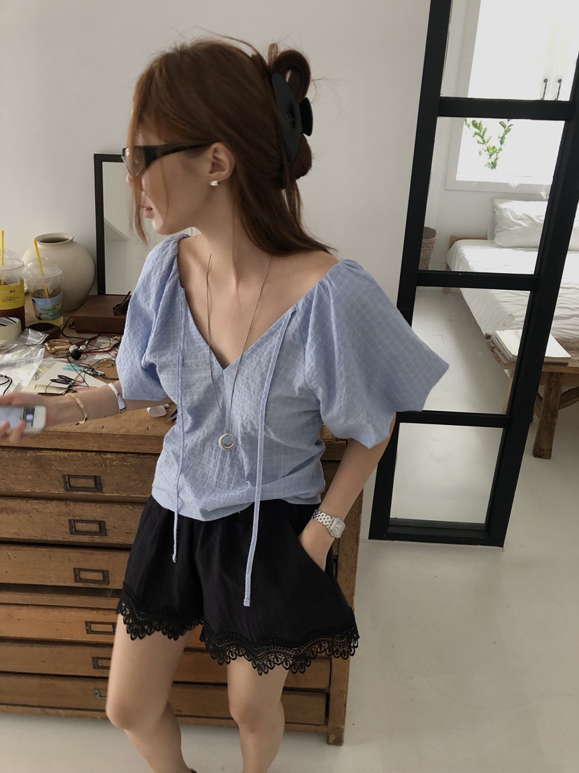 MADE-P韓國直郵女裝新款26春夏26夏季時尚推薦襯衫蕾絲衫MADE-P襯衫/蕾絲衫