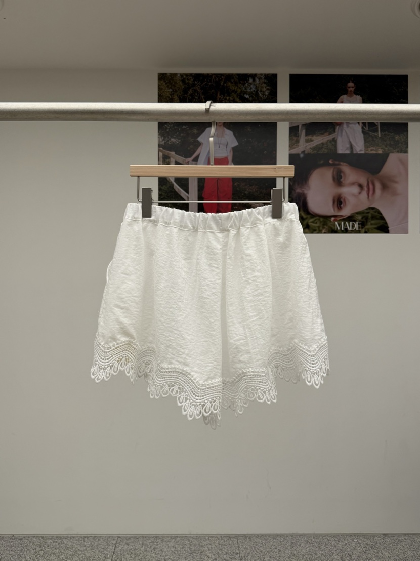 MADE-P韓國代購女裝新款推薦休閑時尚26春夏人氣短褲刺繡MADE-P短褲