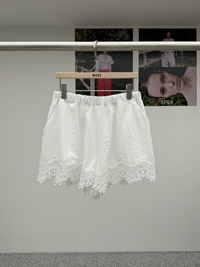 MADE-P韓國代購女裝新款推薦休閑時尚26春夏人氣短褲刺繡MADE-P短褲圖色1