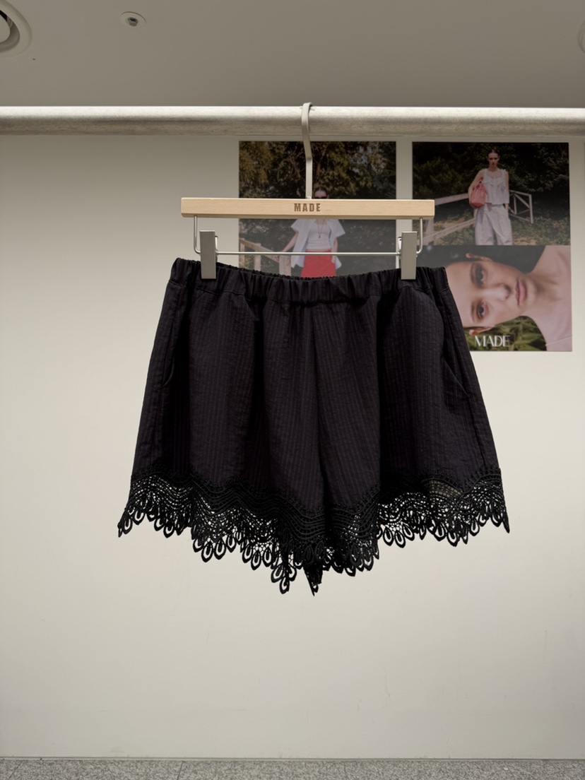 MADE-P韓國代購女裝新款推薦休閑時尚26春夏人氣短褲刺繡MADE-P短褲圖色2