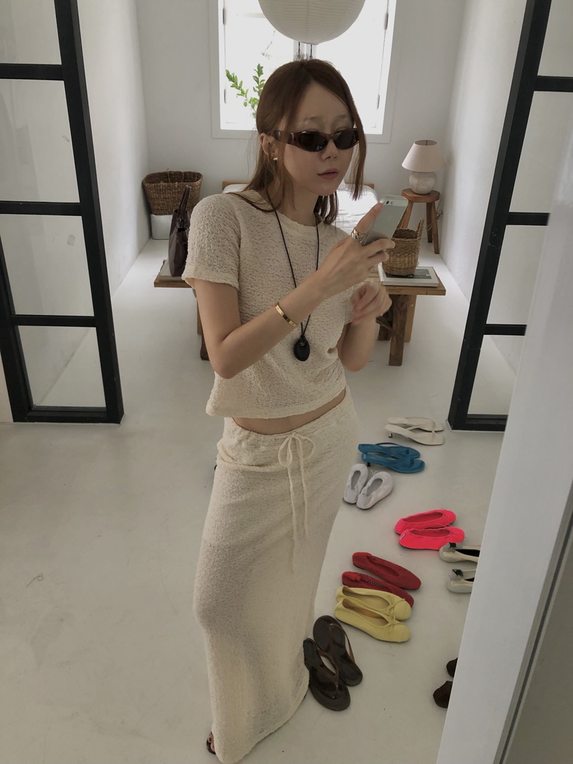 MADE-P韓國直郵女裝新品26春夏人氣熱賣26夏季休閑時尚長裙MADE-P長裙