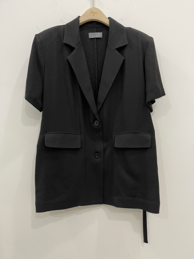 REIZ韓國代購女裝新品26夏季26春夏休閑時尚夾克含腰帶亞麻REIZ夾克圖色2