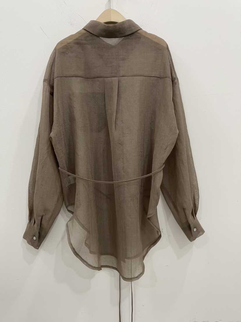 REIZ韓國直郵女裝新品26夏季26春夏休閑襯衫蕾絲衫含腰繩REIZ襯衫/蕾絲衫
