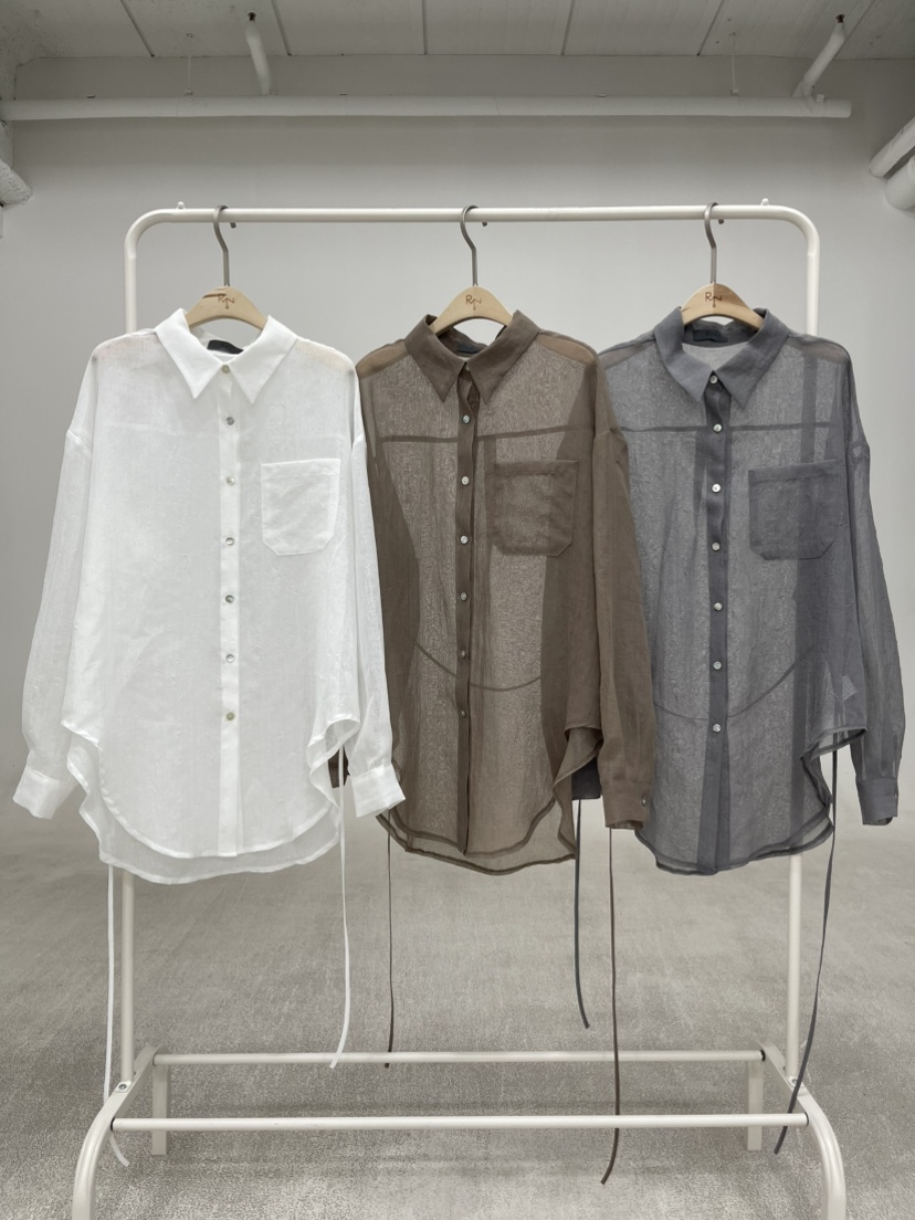 REIZ韓國直郵女裝新品26夏季26春夏休閑襯衫蕾絲衫含腰繩REIZ襯衫/蕾絲衫