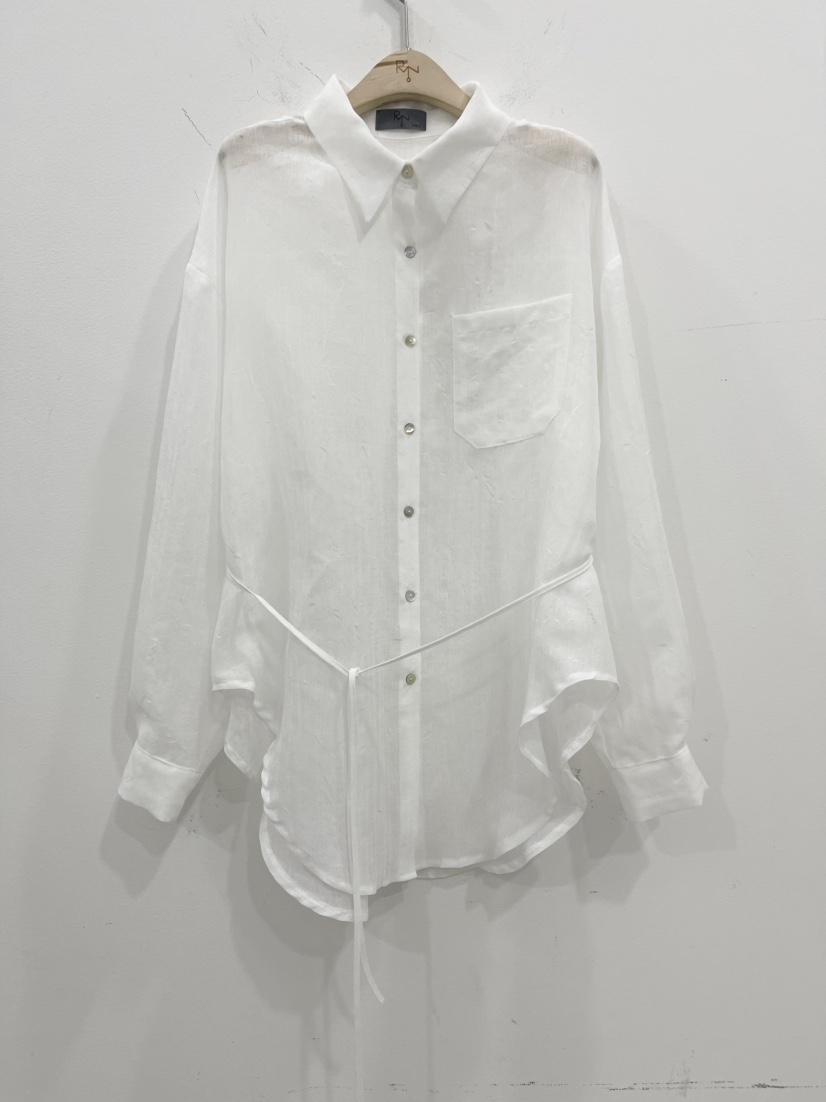 REIZ韓國直郵女裝新品26夏季26春夏休閑襯衫蕾絲衫含腰繩REIZ襯衫/蕾絲衫圖色2