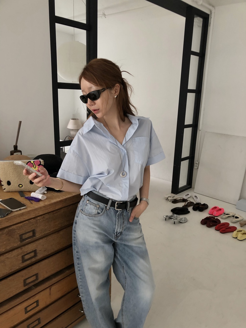MADE-P東大門實拍韓國女裝新款職業推薦熱賣26春夏襯衫蕾絲衫MADE-P襯衫/蕾絲衫