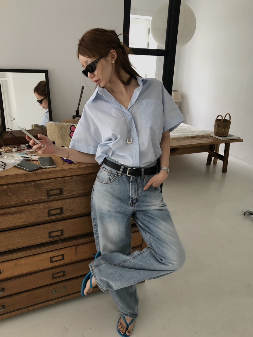 MADE-P東大門實拍韓國女裝新款職業推薦熱賣26春夏襯衫蕾絲衫MADE-P襯衫/蕾絲衫
