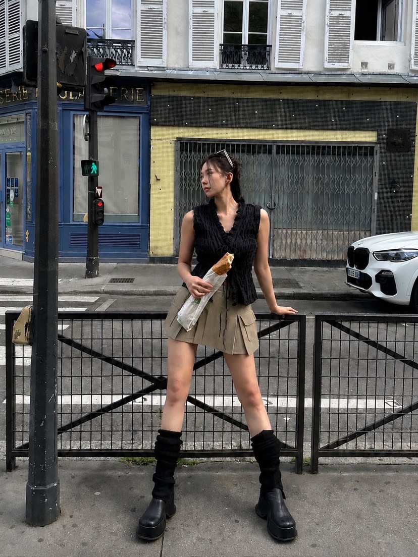 REIZ韓國東大門直郵女士新品熱賣人氣吊帶背心荷葉邊絲帶REIZ吊帶/背心