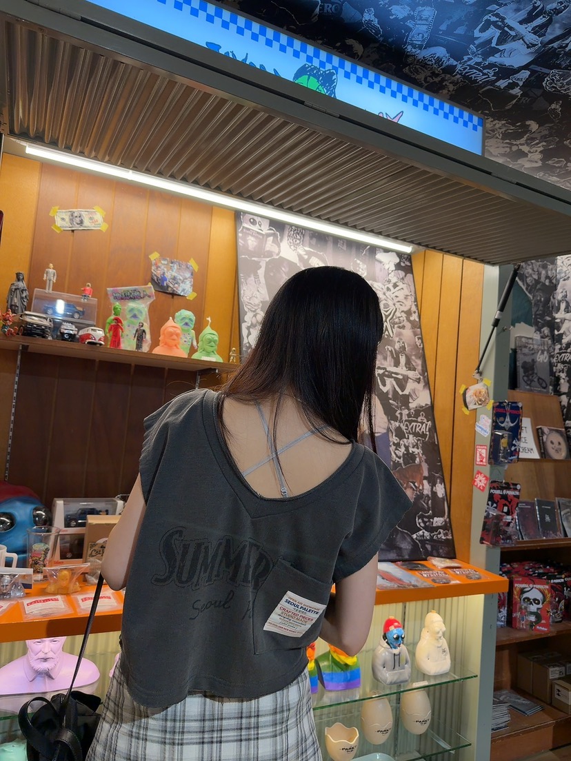 PALETTE-Q韓國直郵實拍女士新款時尚推薦職業吊帶背心雙面PALETTE-Q吊帶/背心