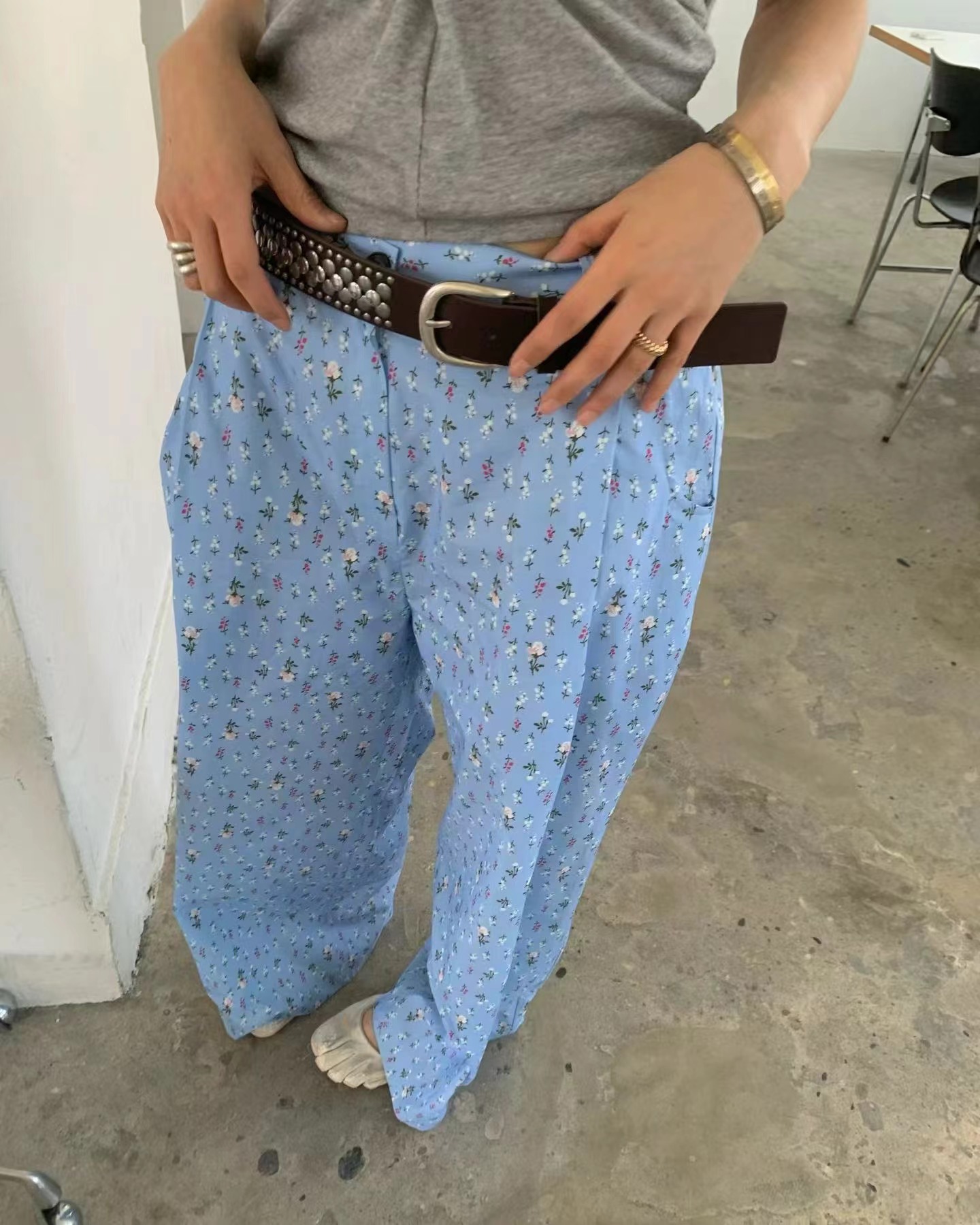 ONDA韓國東大門代購女裝新款熱賣26春夏推薦休閑褲不含腰帶ONDA休閑褲