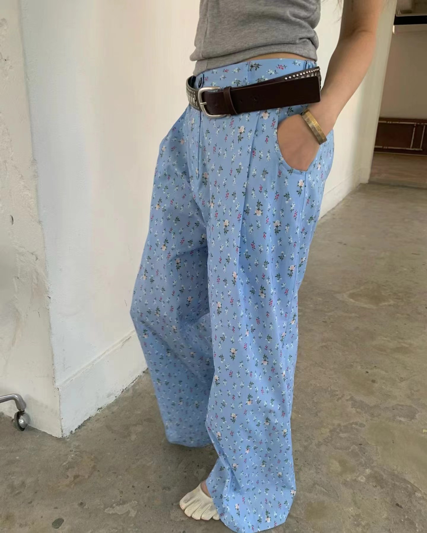 ONDA韓國東大門代購女裝新款熱賣26春夏推薦休閑褲不含腰帶ONDA休閑褲