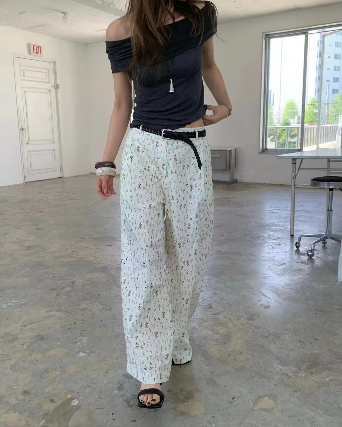 ONDA韓國東大門代購女裝新款熱賣26春夏推薦休閑褲不含腰帶ONDA休閑褲