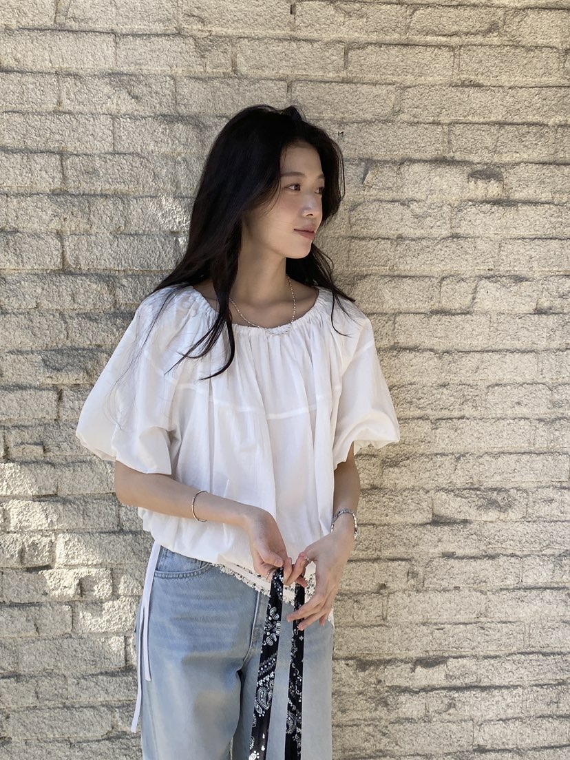 ERUME韓國直郵實拍女裝新品人氣推薦休閑26春夏襯衫蕾絲衫LERUME襯衫/蕾絲衫