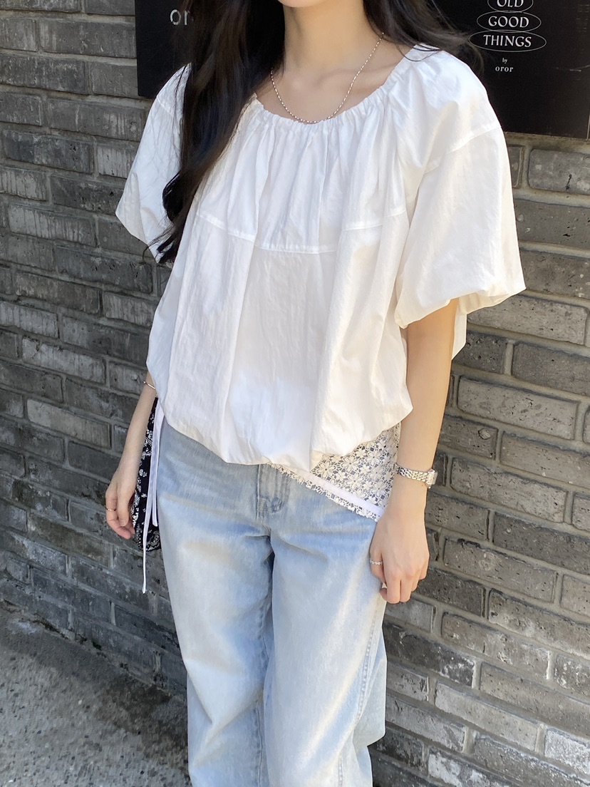 ERUME韓國直郵實拍女裝新品人氣推薦休閑26春夏襯衫蕾絲衫LERUME襯衫/蕾絲衫
