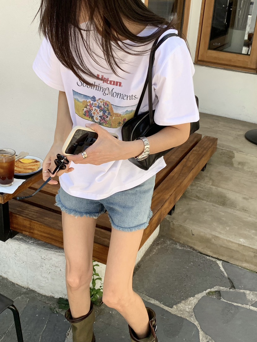 COURGETTE東大門實拍韓國女裝新品人氣熱賣時尚26春夏T恤COURGETTET恤