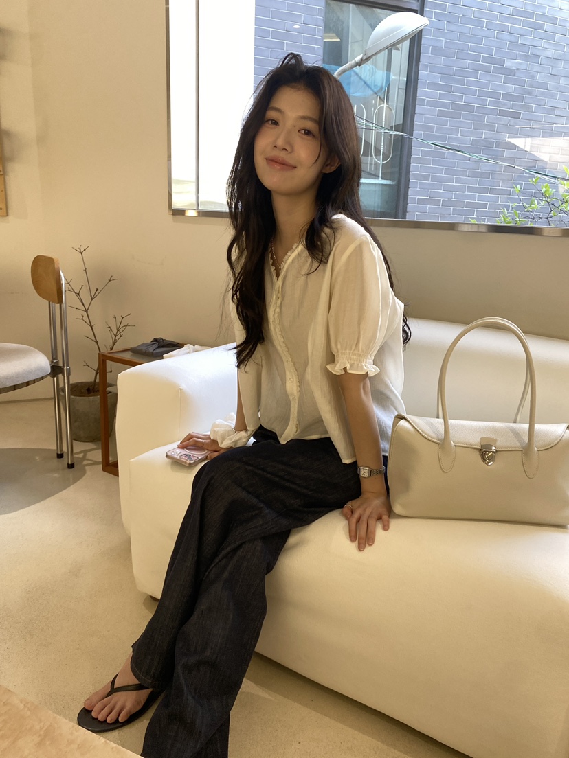 ERUME韓國代購女士新品人氣26春夏休閑推薦熱賣襯衫蕾絲衫LERUME襯衫/蕾絲衫