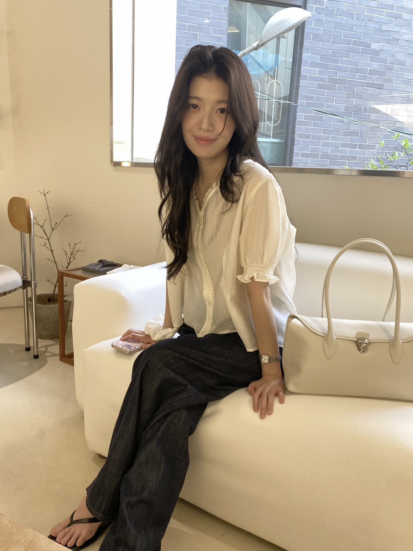 ERUME韓國代購女士新品人氣26春夏休閑推薦熱賣襯衫蕾絲衫LERUME襯衫/蕾絲衫