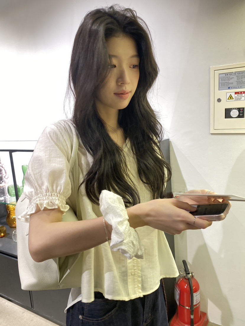 ERUME韓國代購女士新品人氣26春夏休閑推薦熱賣襯衫蕾絲衫LERUME襯衫/蕾絲衫