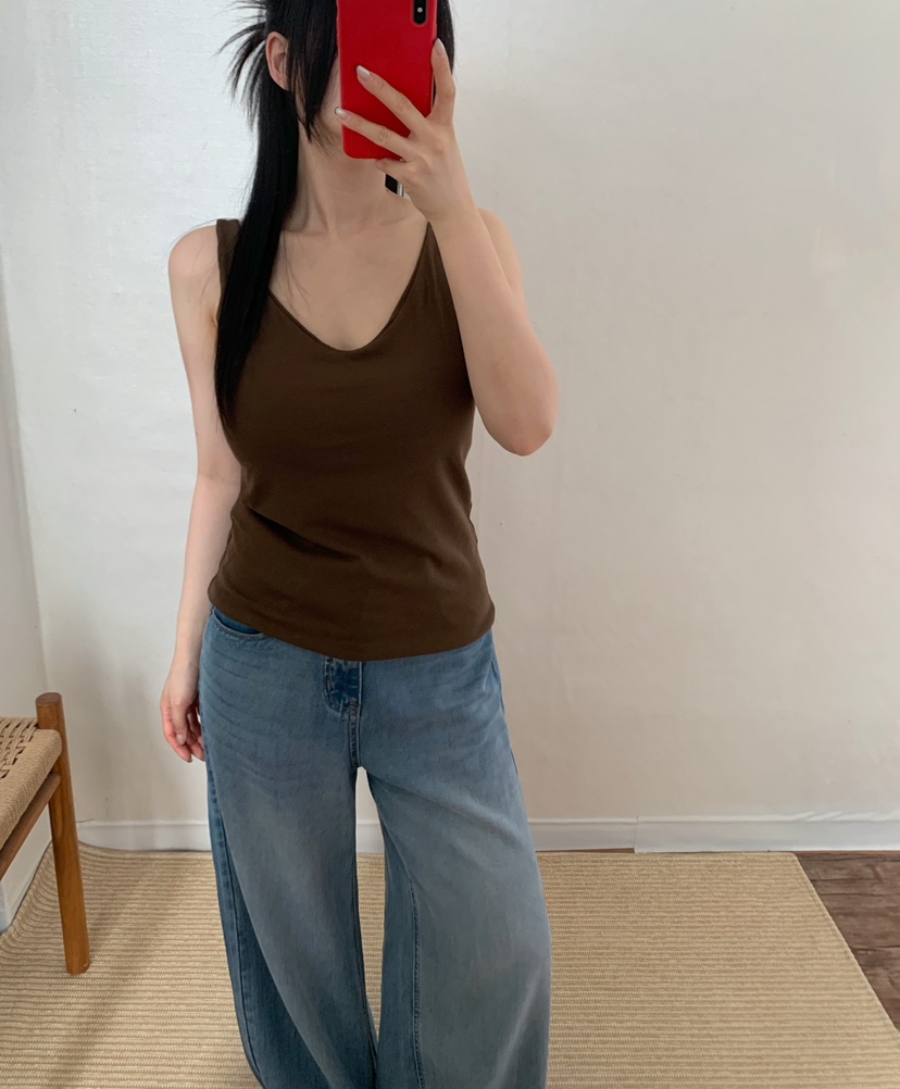 TWENTY FOUR SEVEN24-7韓國東大門直郵女裝新品休閑吊帶背心無袖TEWNTY FOUR SEVEN24-7吊帶/背心