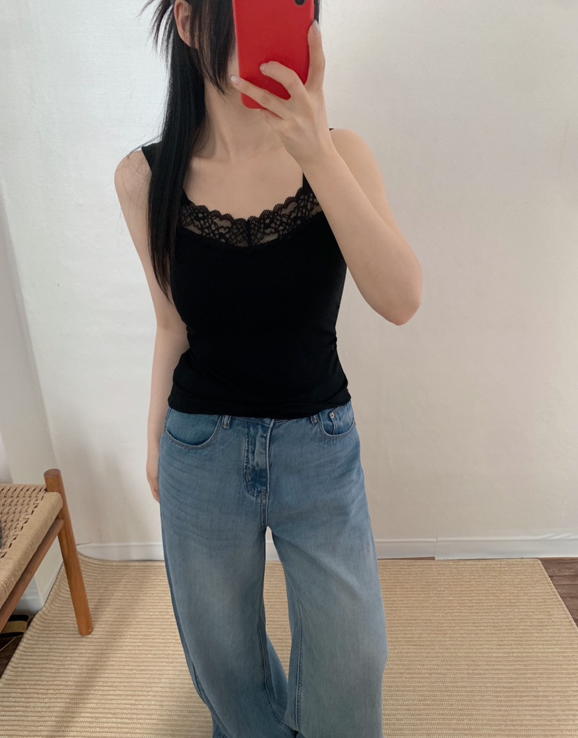 TWENTY FOUR SEVEN24-7韓國代購女士新款推薦吊帶背心無袖TEWNTY FOUR SEVEN24-7吊帶/背心