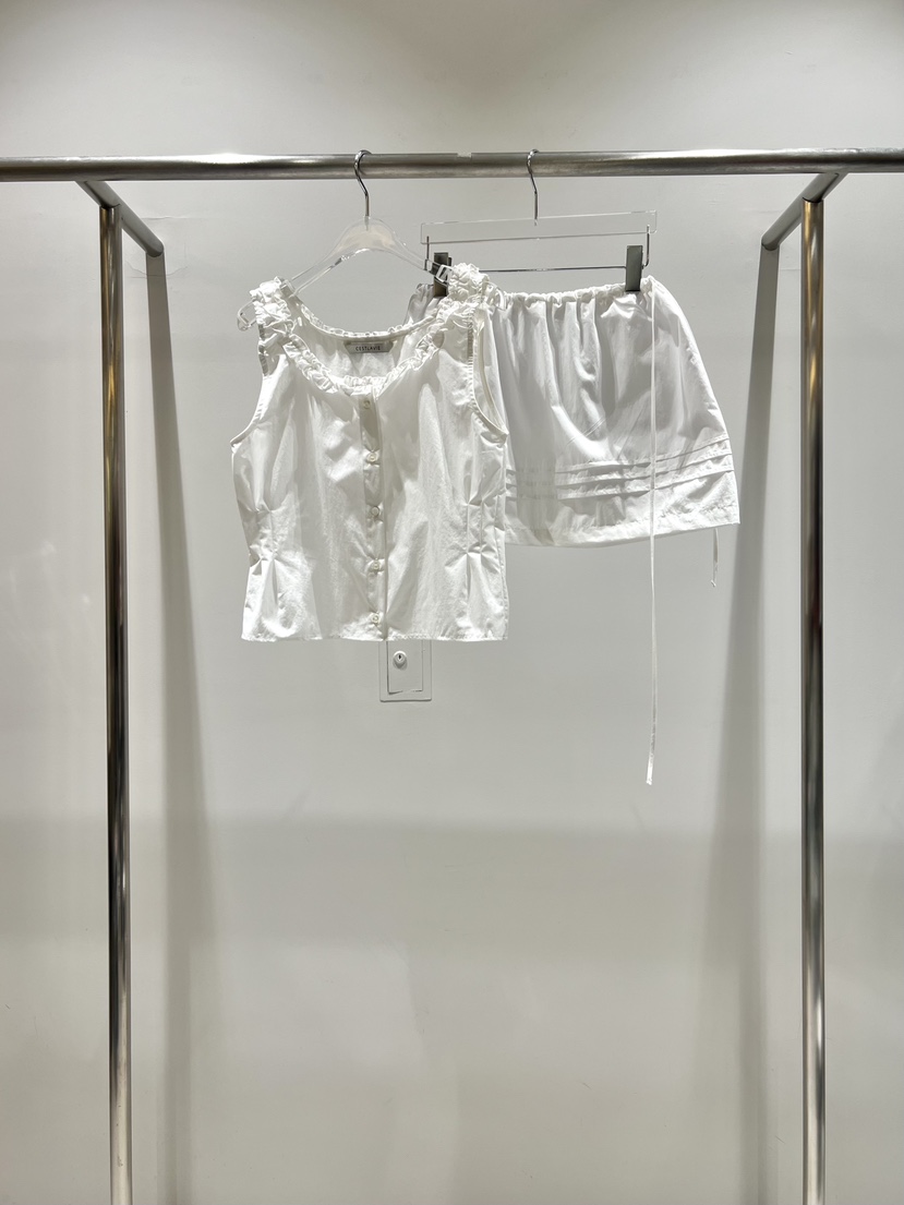 CESTLAVIE韓國東大門直郵女裝新品26春夏時尚吊帶背心荷葉邊CESTLAVIE吊帶/背心