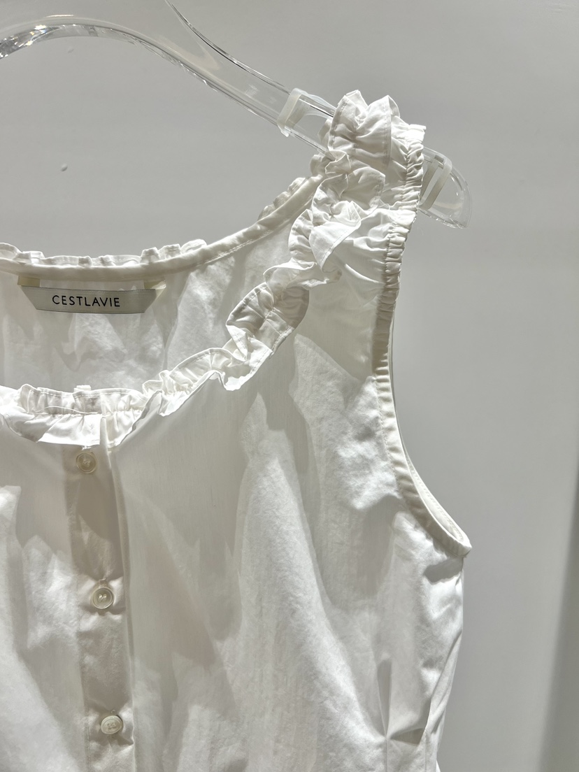 CESTLAVIE韓國東大門直郵女裝新品26春夏時尚吊帶背心荷葉邊CESTLAVIE吊帶/背心