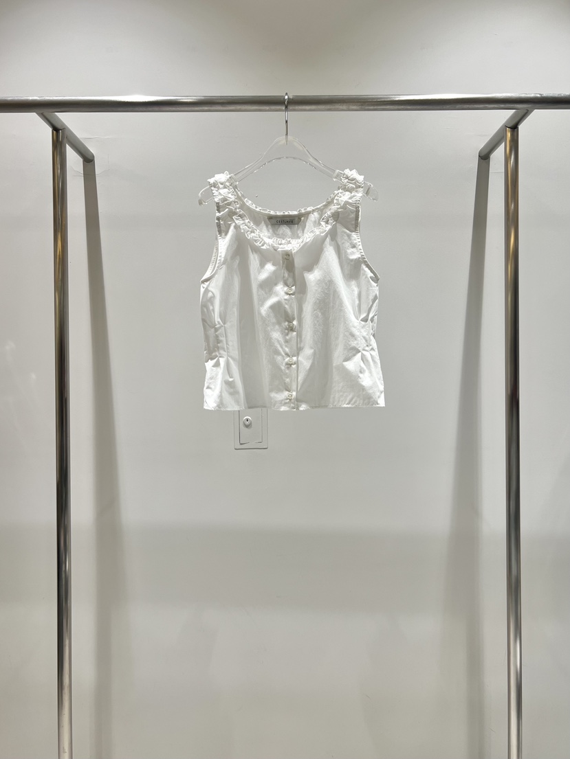 CESTLAVIE韓國東大門直郵女裝新品26春夏時尚吊帶背心荷葉邊CESTLAVIE吊帶/背心圖色1