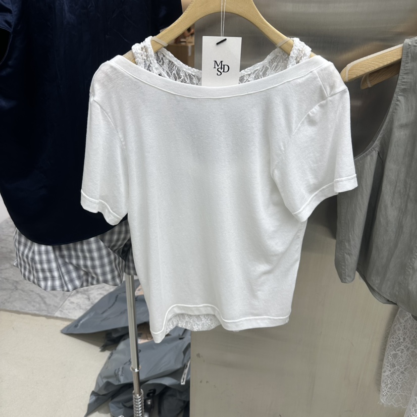 MYDRESS韓國直郵女士新品推薦休閑職業26夏季T恤不含內搭MYDRESST恤圖色2