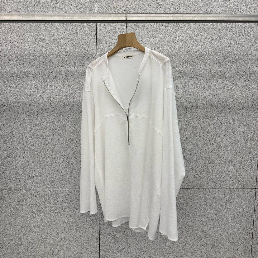 AT THE BAGEL韓國直郵女士新品時尚熱賣26夏季長袖T恤拉鏈AT THE BAGEL長袖T恤