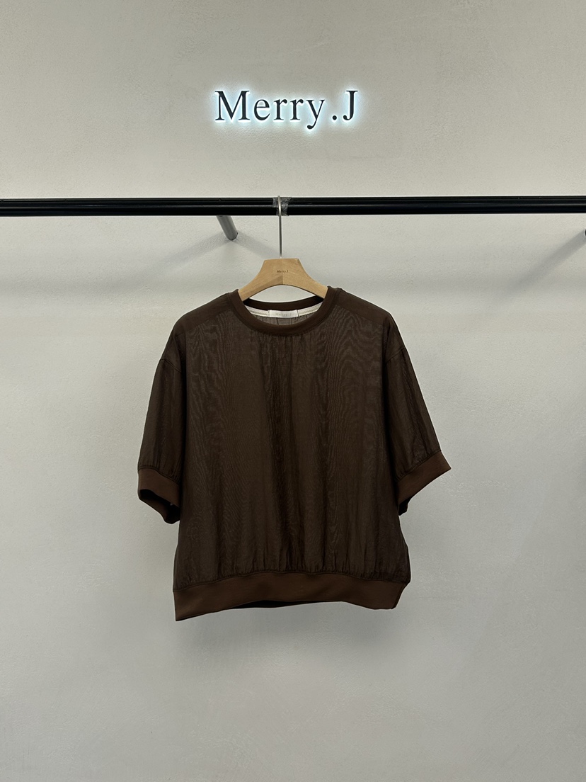 MERRY-J東大門實拍韓國女裝新款推薦26夏季襯衫蕾絲衫歐根紗LMERRY-J襯衫/蕾絲衫圖色1