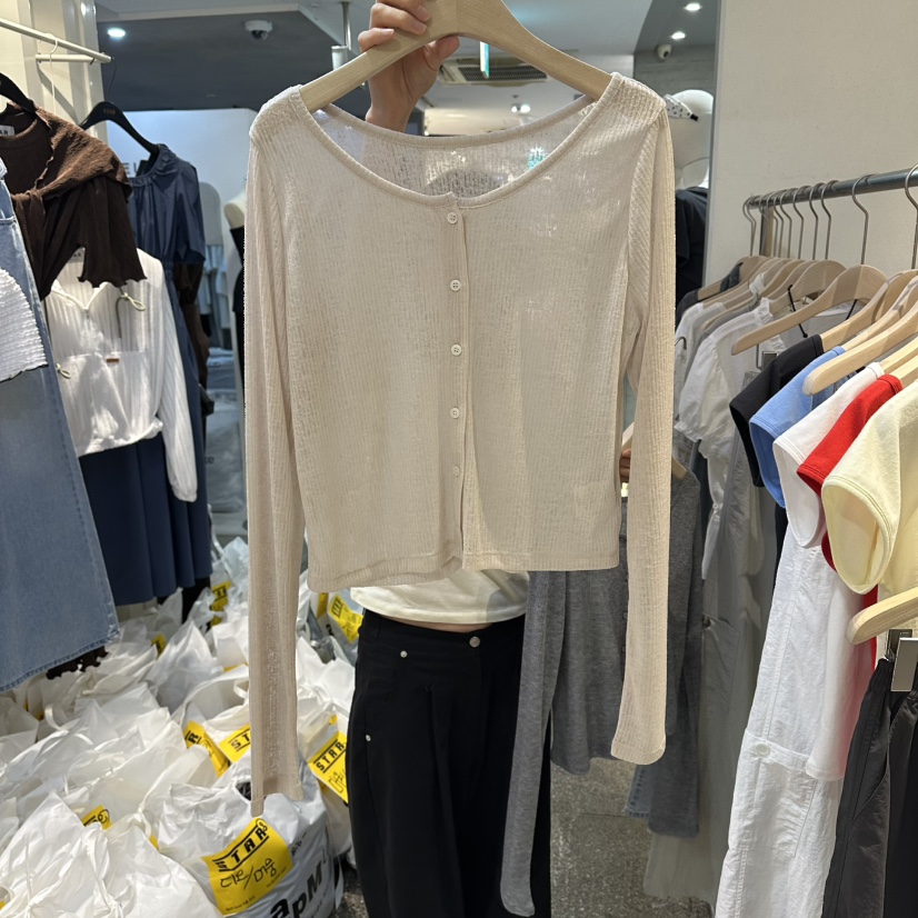 LIL韓國直郵實拍女士新品時尚休閑職業人氣26春夏長袖T恤LIL長袖T恤圖色2