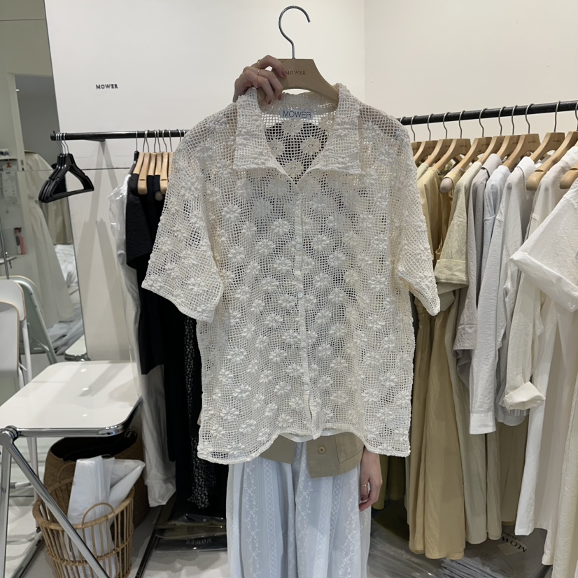 MOWER東大門實拍韓國女裝新品推薦休閑人氣26春夏襯衫蕾絲衫MOWER襯衫/蕾絲衫圖色1