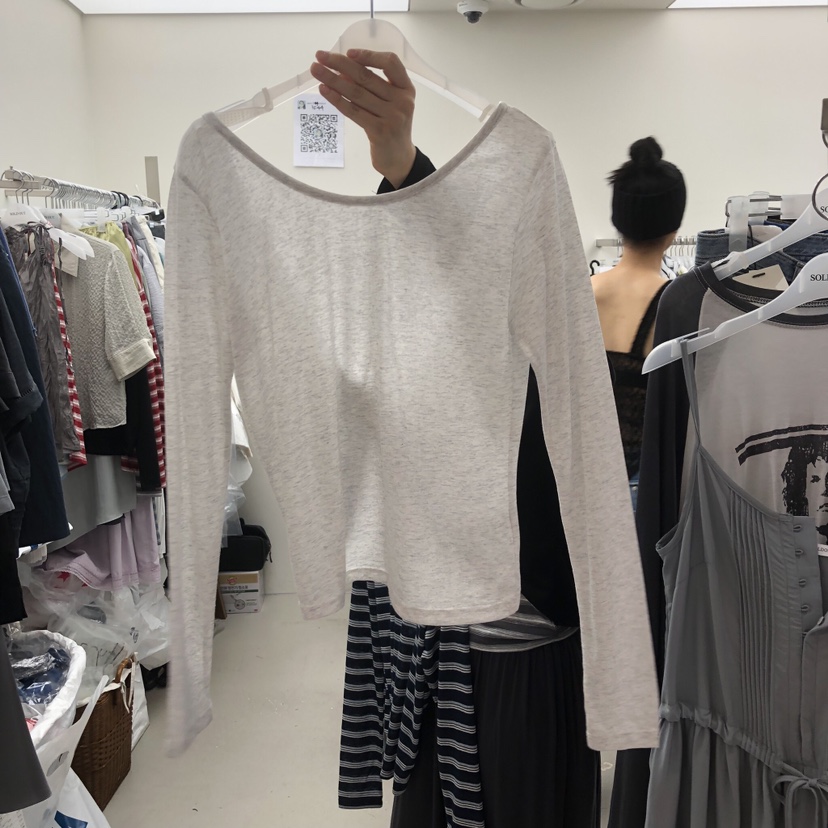 SOLD OUT韓國直郵女裝新款熱賣推薦長袖T恤不含內搭雙面SOLD OUT長袖T恤