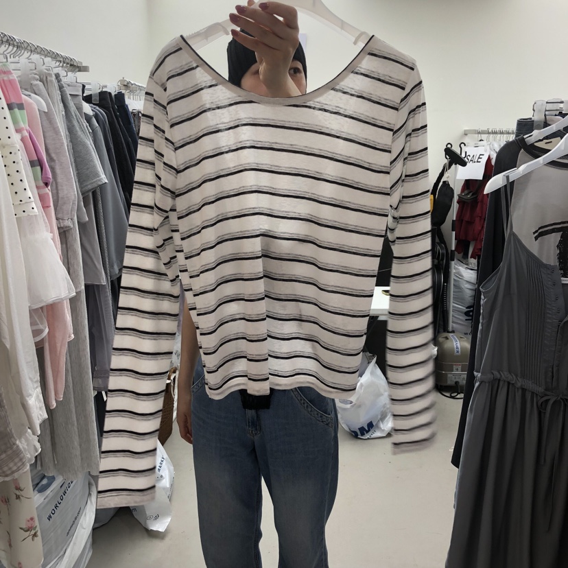 SOLD OUT韓國直郵女裝新款熱賣推薦長袖T恤不含內搭雙面SOLD OUT長袖T恤圖色2