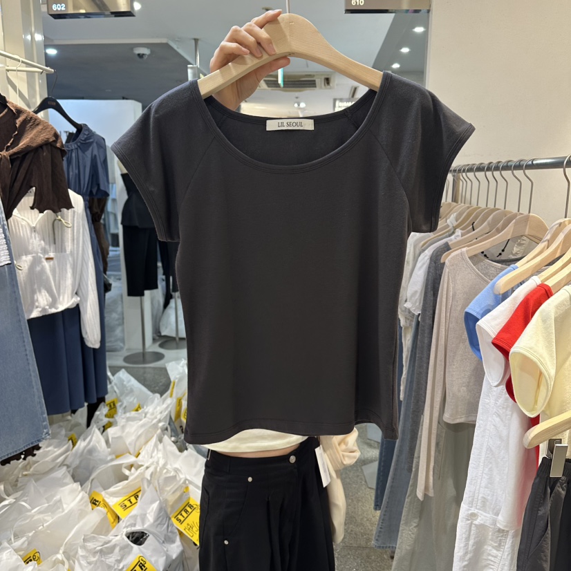 LIL韓國代購女裝新品人氣26春夏休閑時尚職業熱賣推薦T恤LILT恤圖色4