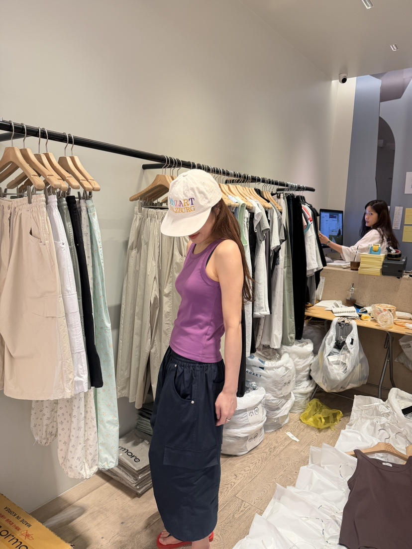 ORMORE韓國東大門直郵女裝新款26夏季吊帶背心奶油色無袖ORMORE吊帶/背心