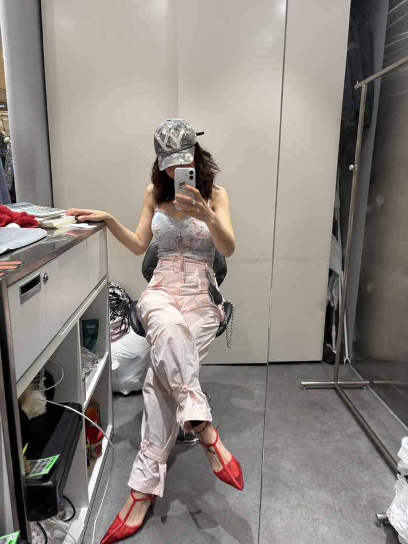 PLATFORM-L韓國直郵女士新款時尚26夏季26春夏休閑褲尼龍PLATFORM休閑褲