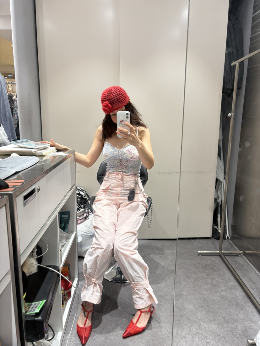 PLATFORM-L韓國直郵女士新款時尚26夏季26春夏休閑褲尼龍PLATFORM休閑褲