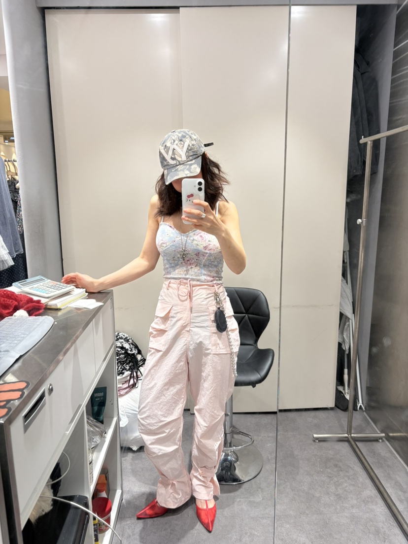 PLATFORM-L韓國直郵女士新款時尚26夏季26春夏休閑褲尼龍PLATFORM休閑褲