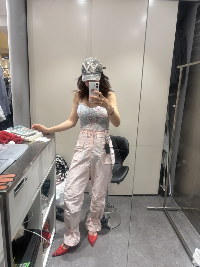 PLATFORM-L韓國直郵女士新款時尚26夏季26春夏休閑褲尼龍PLATFORM休閑褲