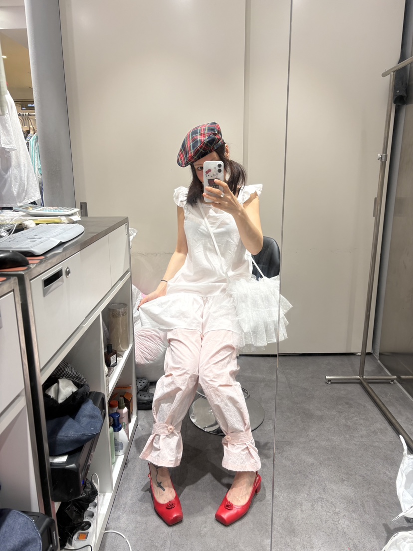 PLATFORM-L韓國直郵女士新款時尚26夏季26春夏休閑褲尼龍PLATFORM休閑褲