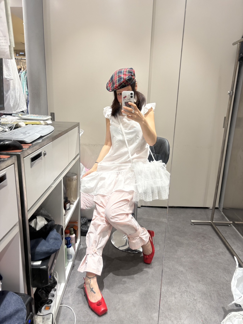 PLATFORM-L韓國直郵女士新款時尚26夏季26春夏休閑褲尼龍PLATFORM休閑褲