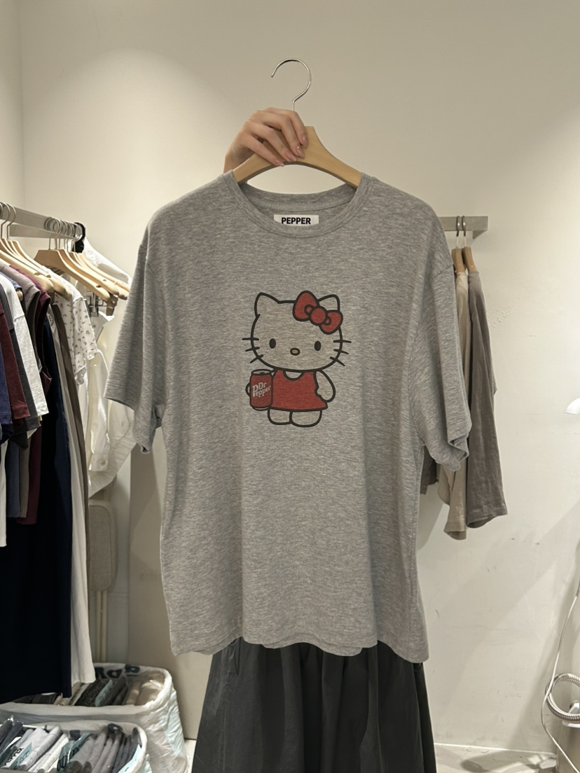 PEPPER-L韓國直郵實拍女士新款職業26夏季休閑26春夏T恤PEPPERT恤圖色2