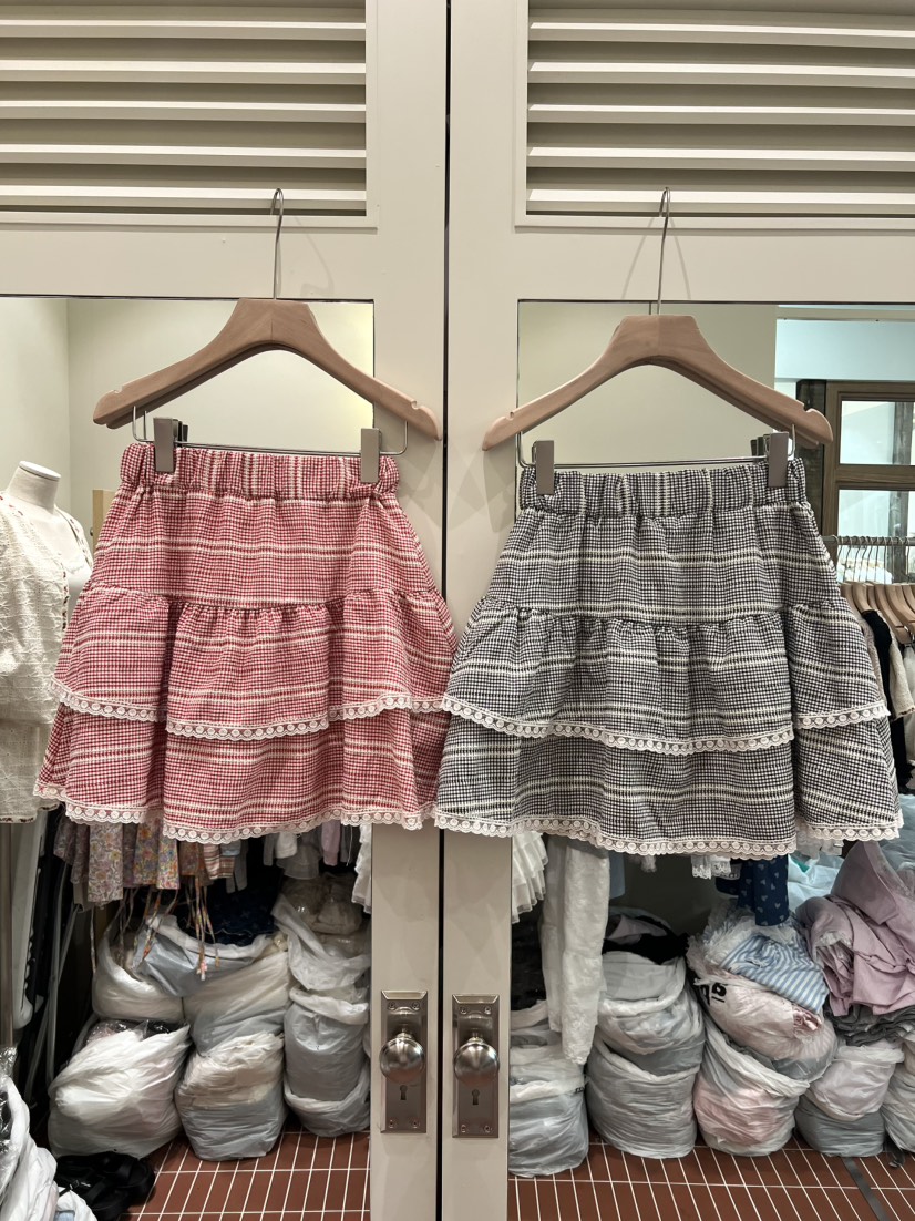 BE&amp;BE韓國東大門直郵女士新品休閑職業人氣短裙格子BE&be短裙
