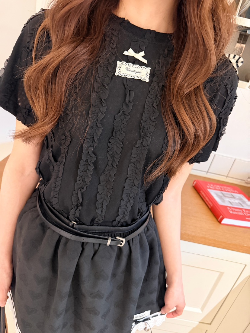 BOUTIQUE-L韓國直郵女裝新品26春夏休閑26夏季人氣推薦T恤BOUTIQUE-LT恤